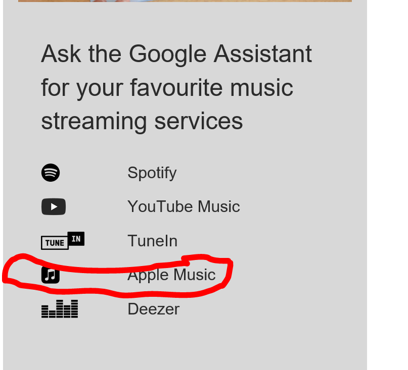 Sonos One Play Apple Music using Google 