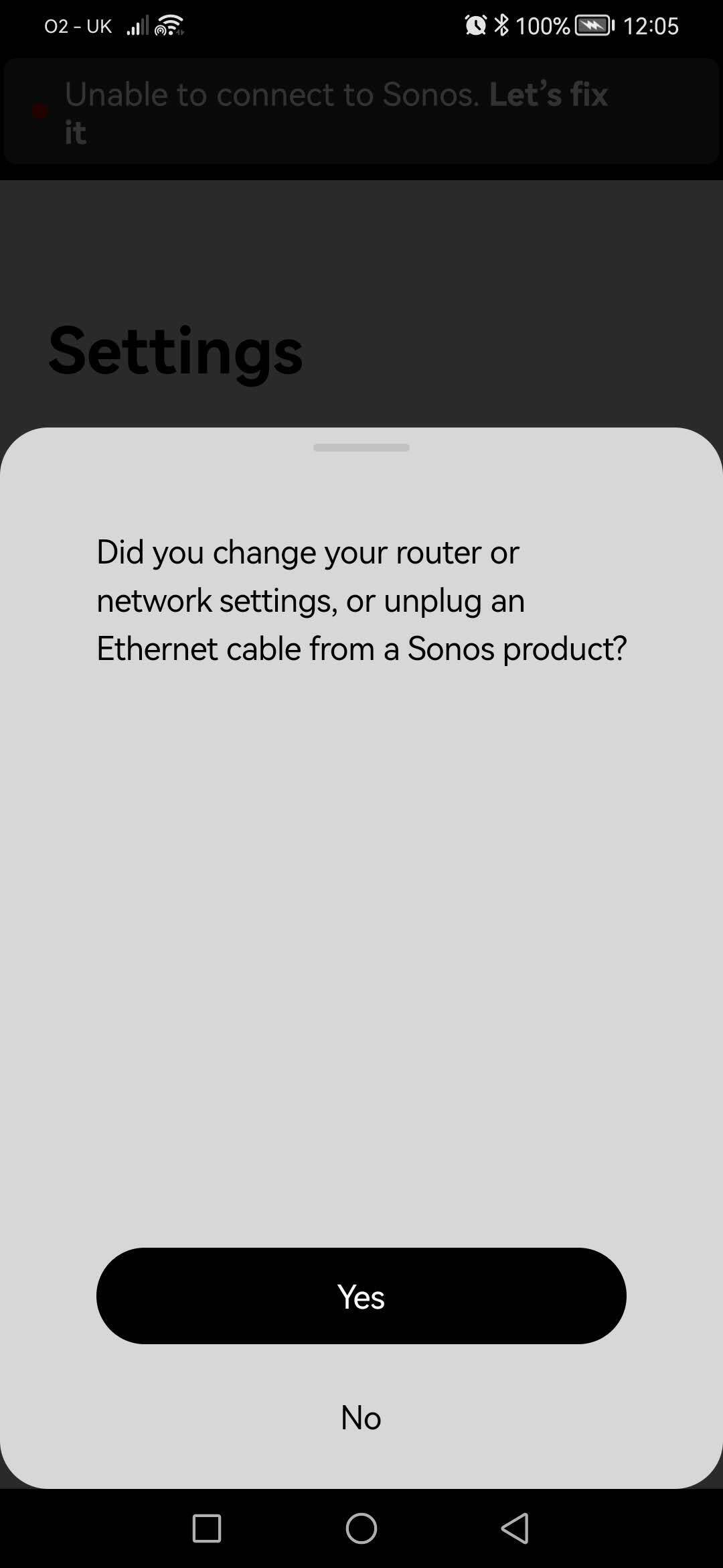 get sonos on new wifi