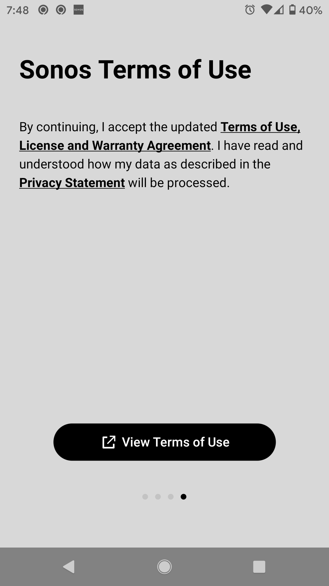 S2 App Upgrade Stuck At Terms Of Service Sonos Community