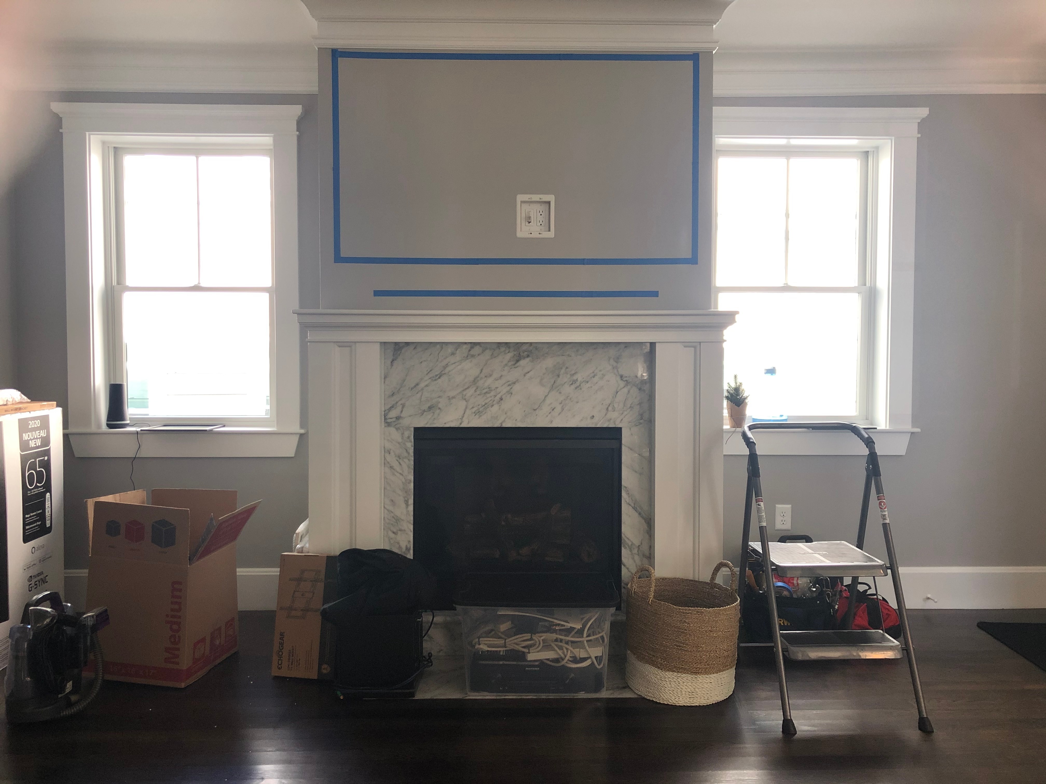 Sonos playbar 2024 above fireplace