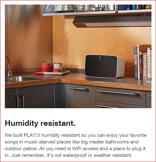 sonos one humidity resistant