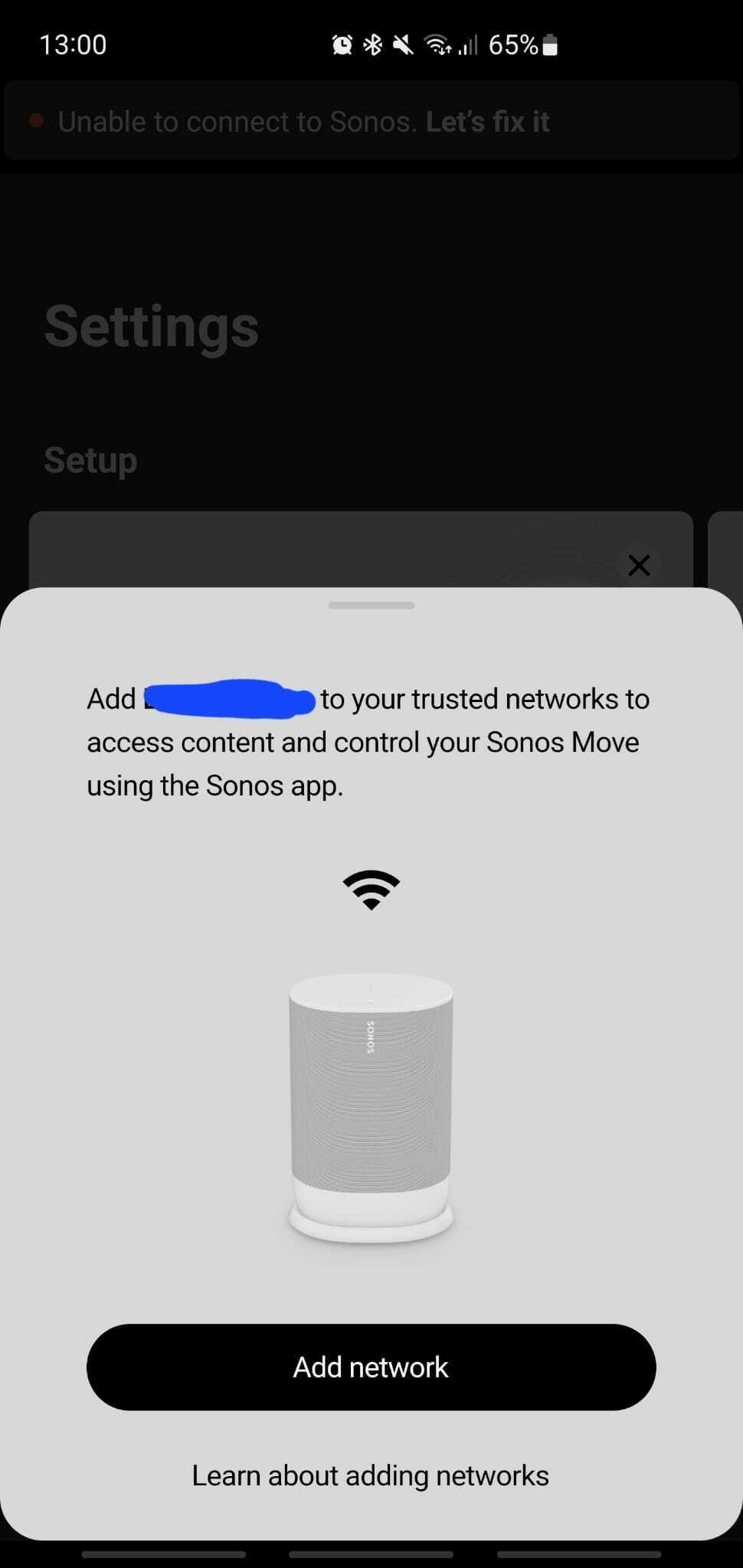 Tectonic snak bue Sonos Move - Move between home and work network (different wifi networks) |  Sonos Community