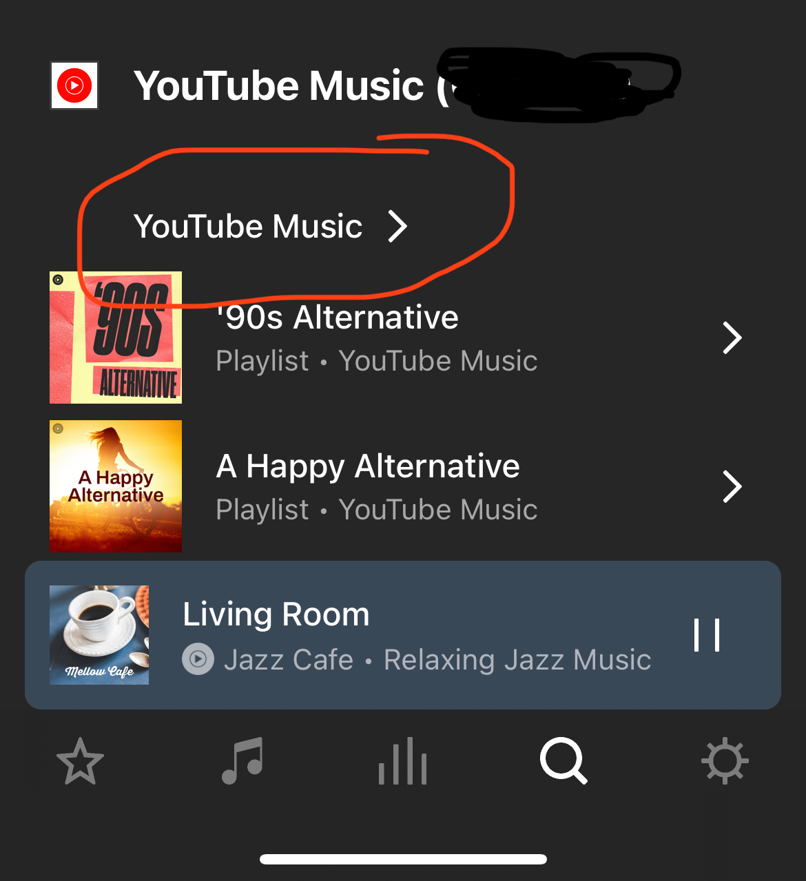 YouTube music search | Sonos