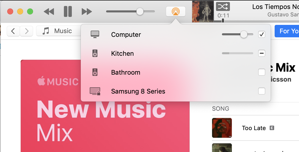 how to airplay from mac itunes