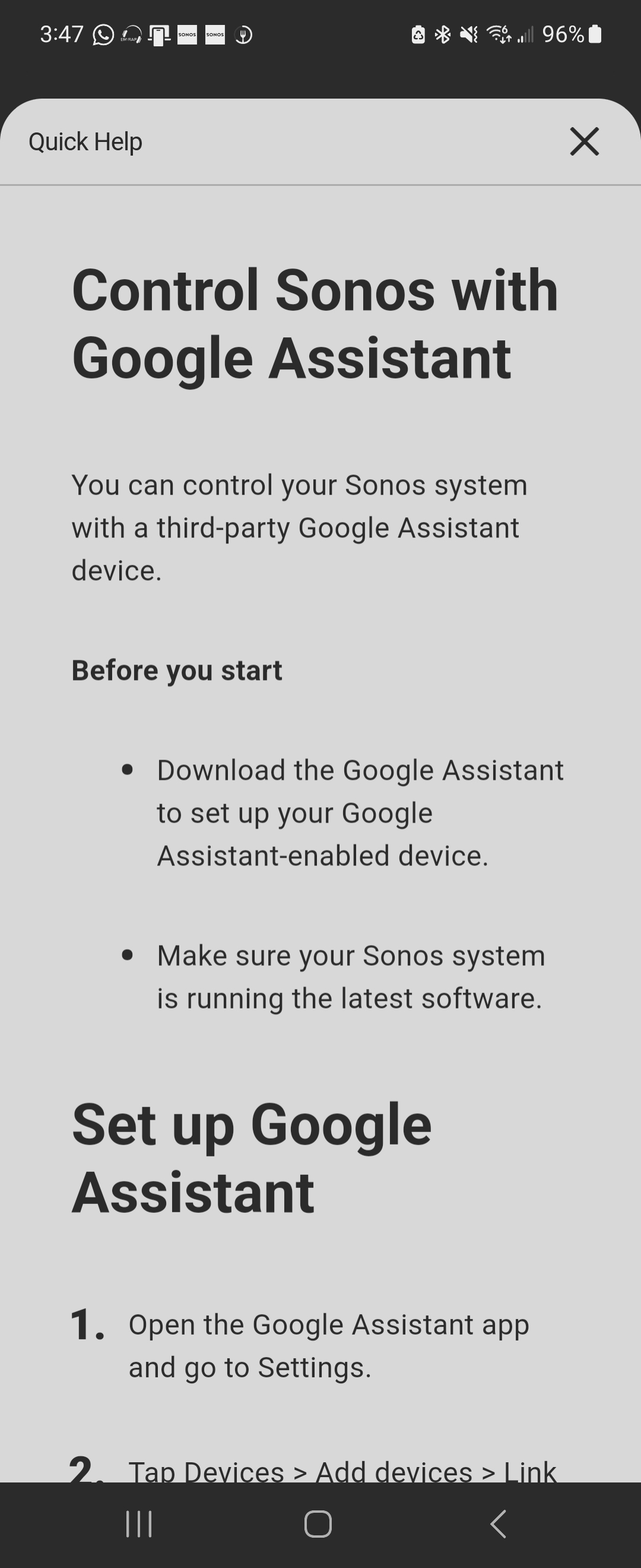strække Es omhyggeligt Cannot add Google Assistant to Sonos | Sonos Community