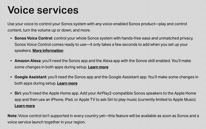 Sonos Voice Control, un assistant vocal en local
