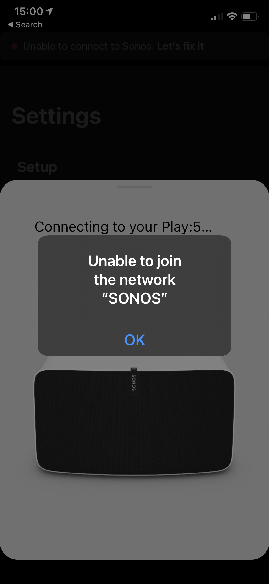 Creep Inspektion Bevidstløs Impossible to connect after change of Wifi network | Sonos Community