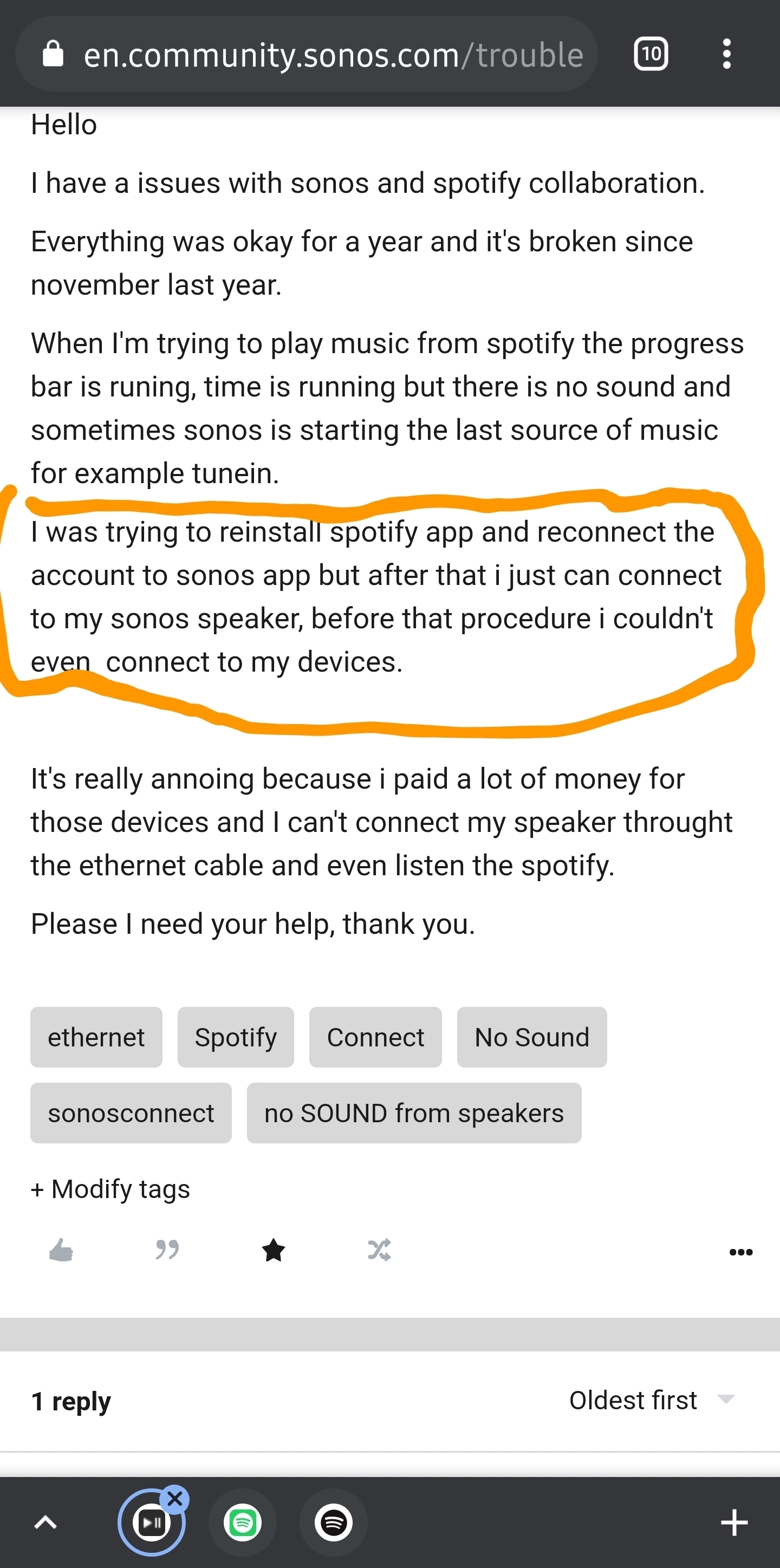 Sonos Spotify no | Sonos Community