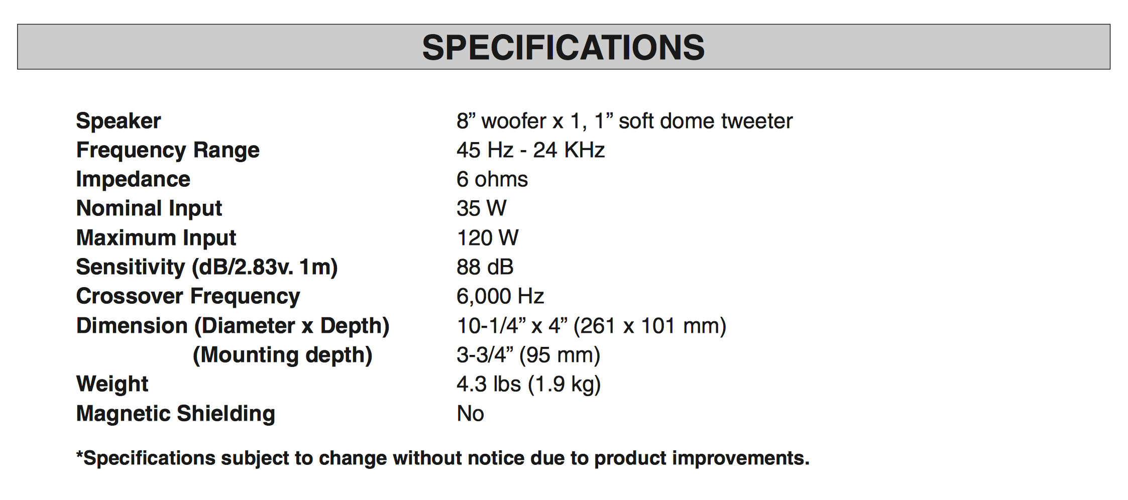 impedance 6