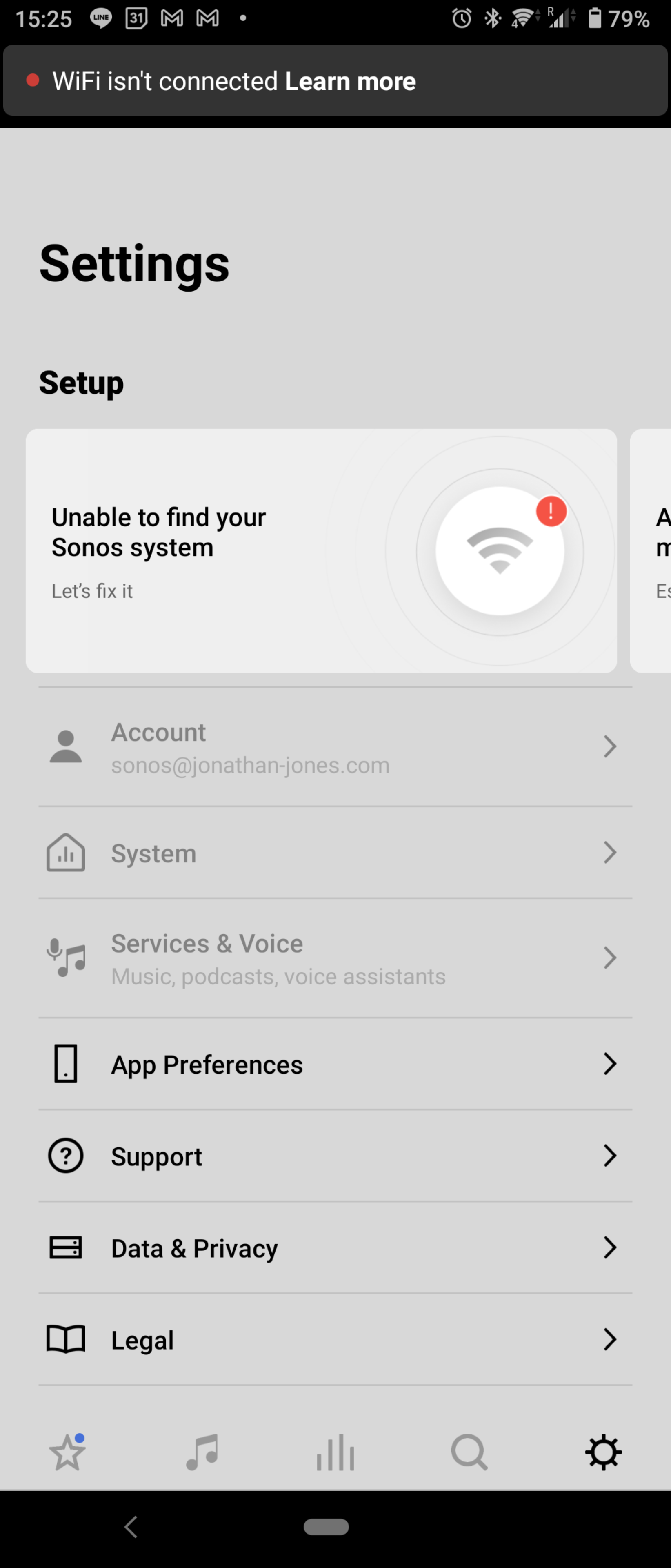 Setting sonos hot sale to new wifi