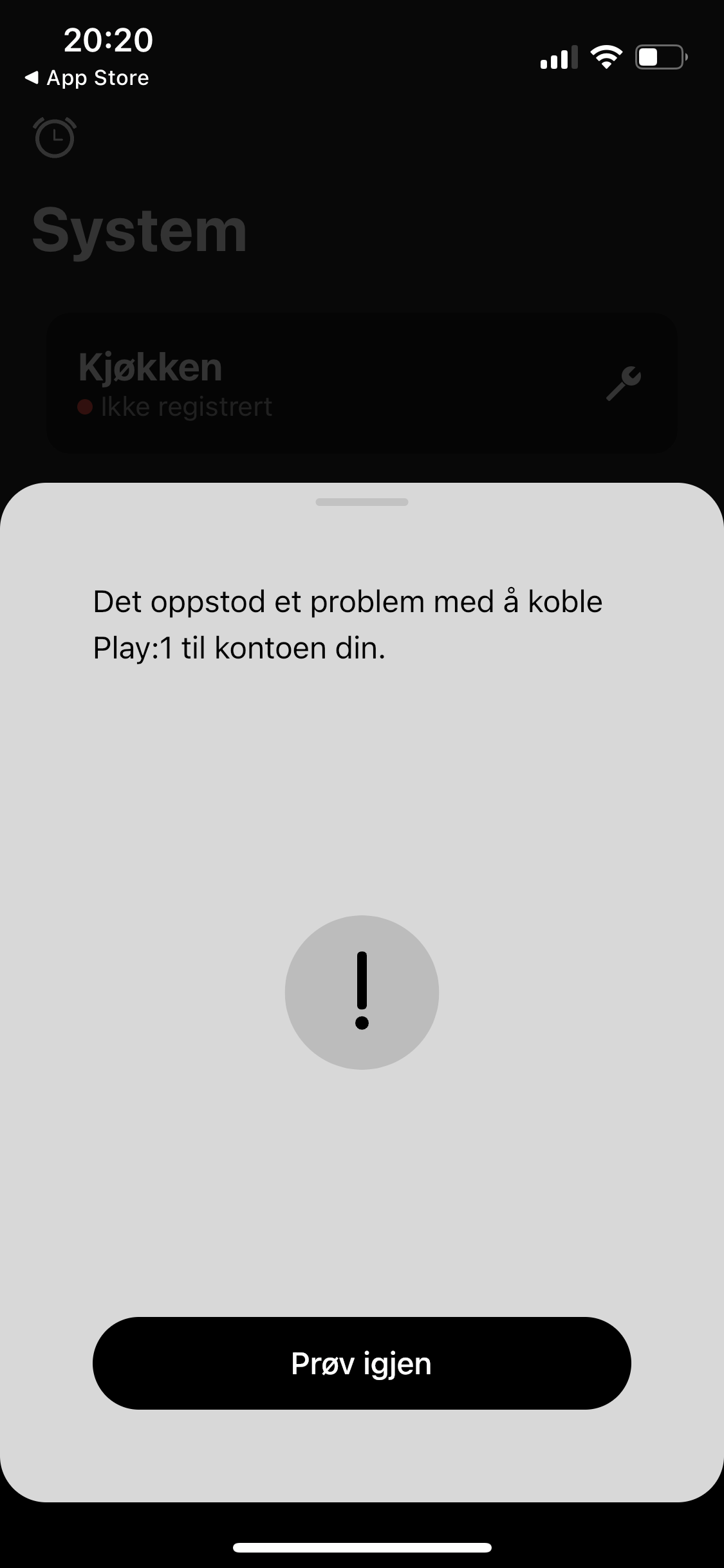 Cant connect user account device | Sonos