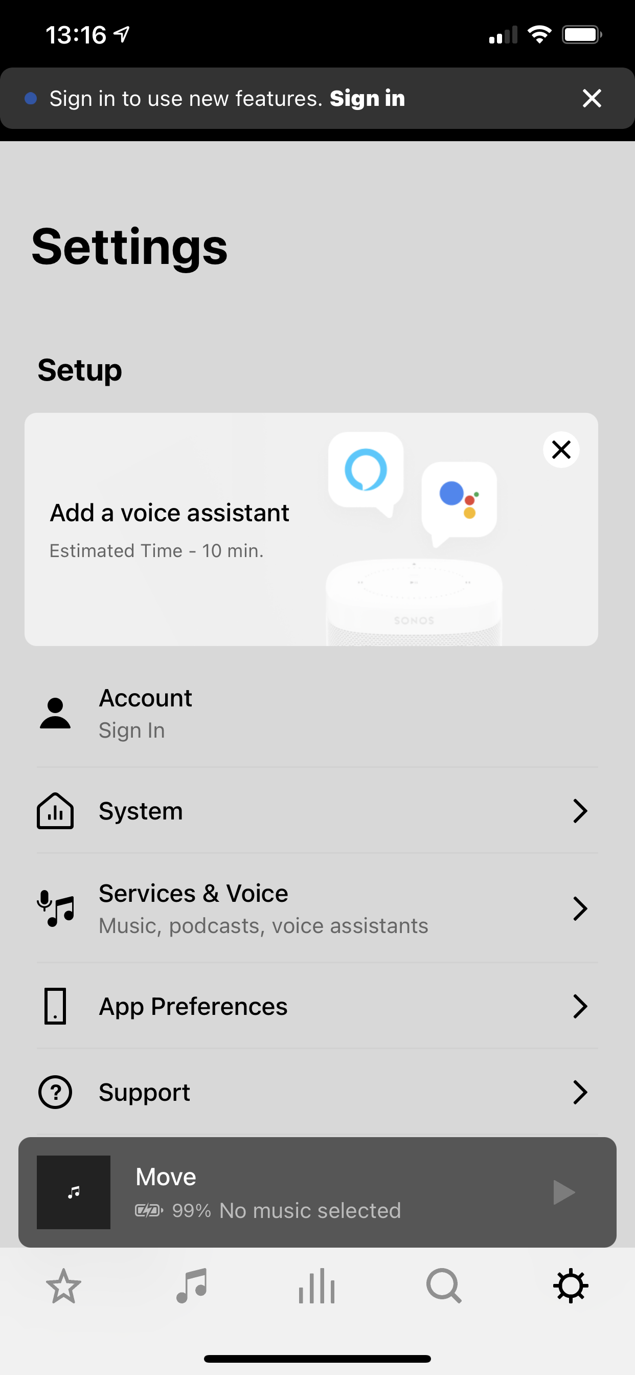 add voice assistant to sonos