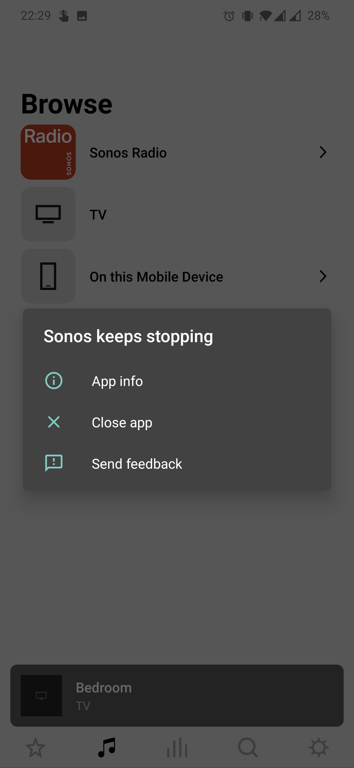 Unable to use app on Android latest update | Sonos Community