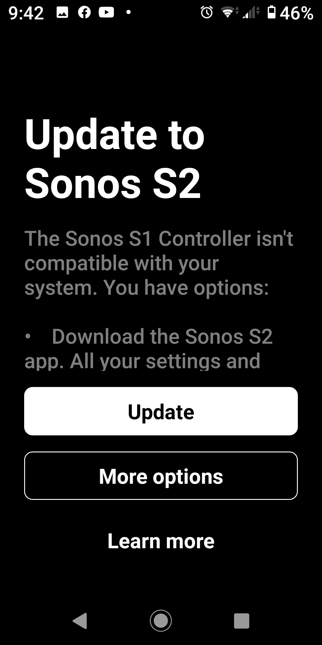 sonos s1 of s2