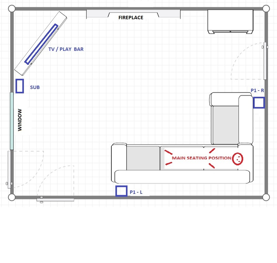 sonos surround sound speaker placement