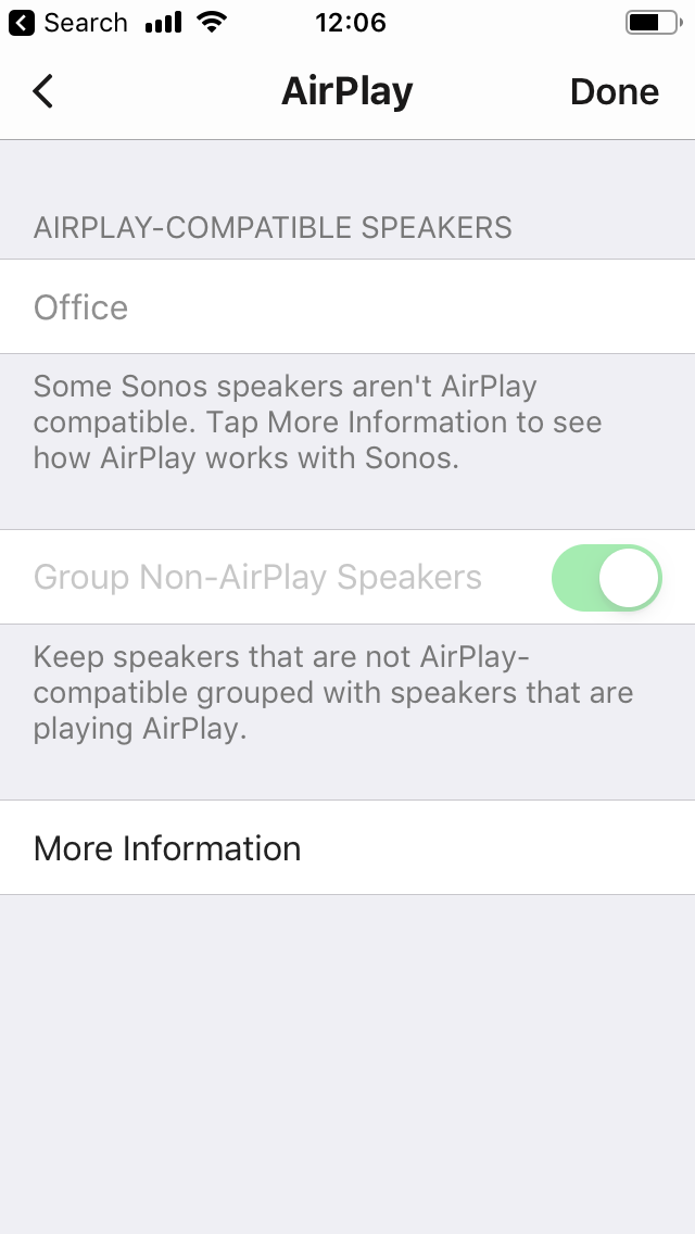 sonos play 1 airplay