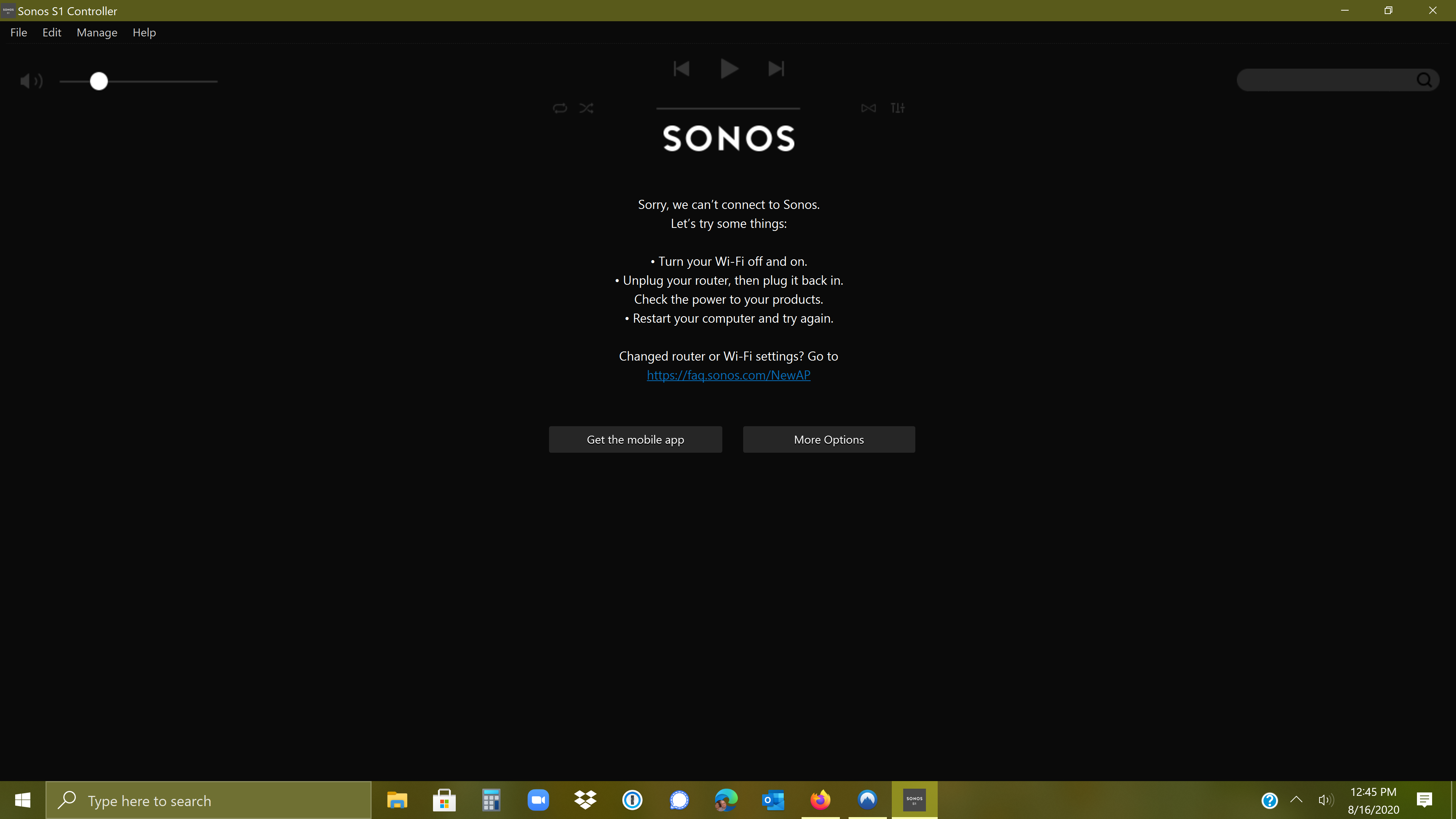 sonos software windows 10