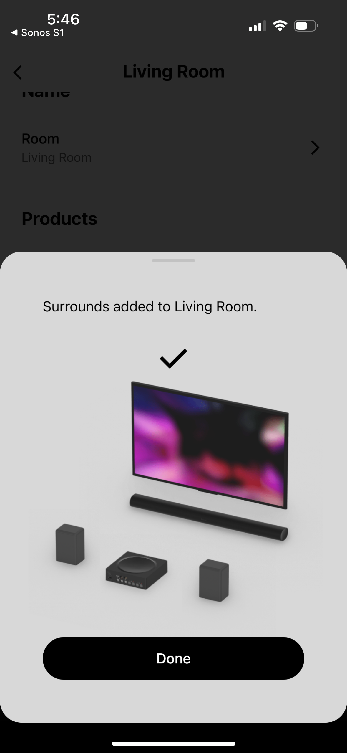 ARC & Amp surround sound connected, but not working Sonos