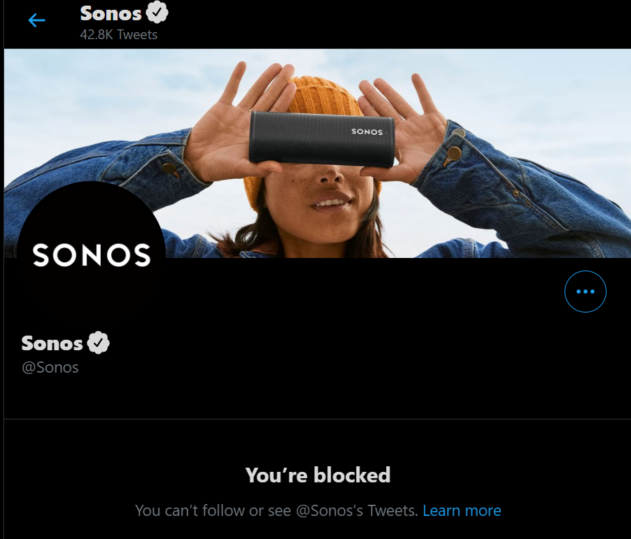 Modsætte sig leninismen Diplomati Instead of fixing the issues I tweeted about on twitter, Sonos decided to  blocked me | Sonos Community