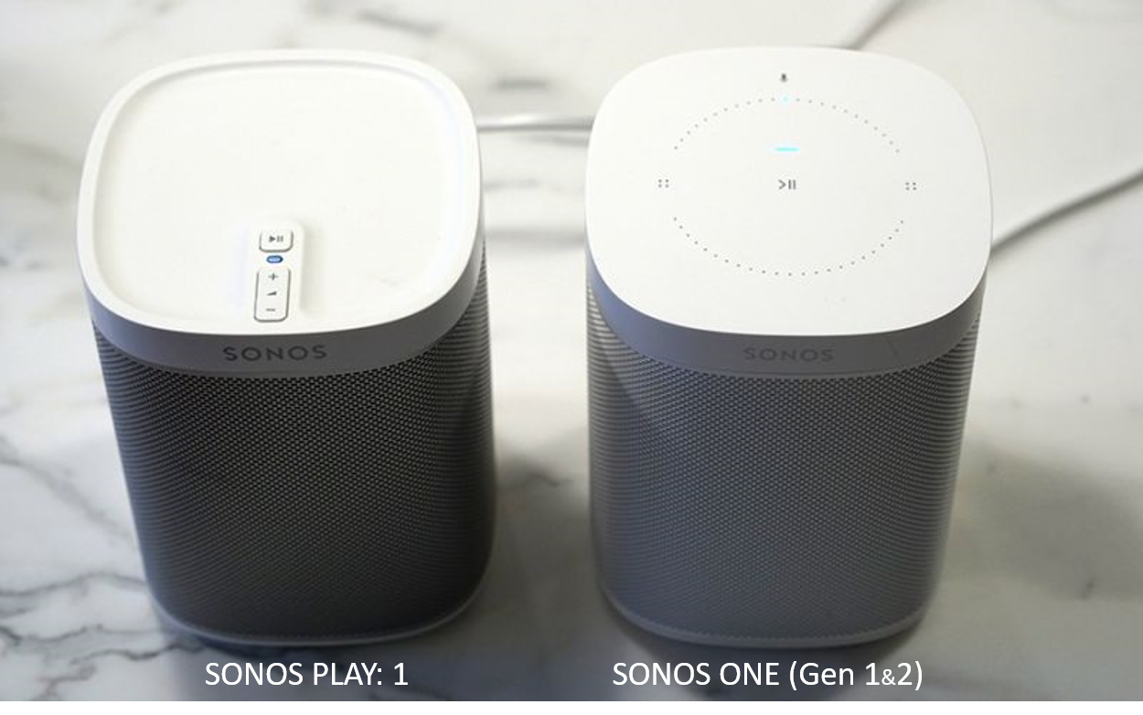 øje negativ hovedsagelig Sonos One (Gen2/Gen1) and Play:1 Product Comparison Chart | Sonos Community