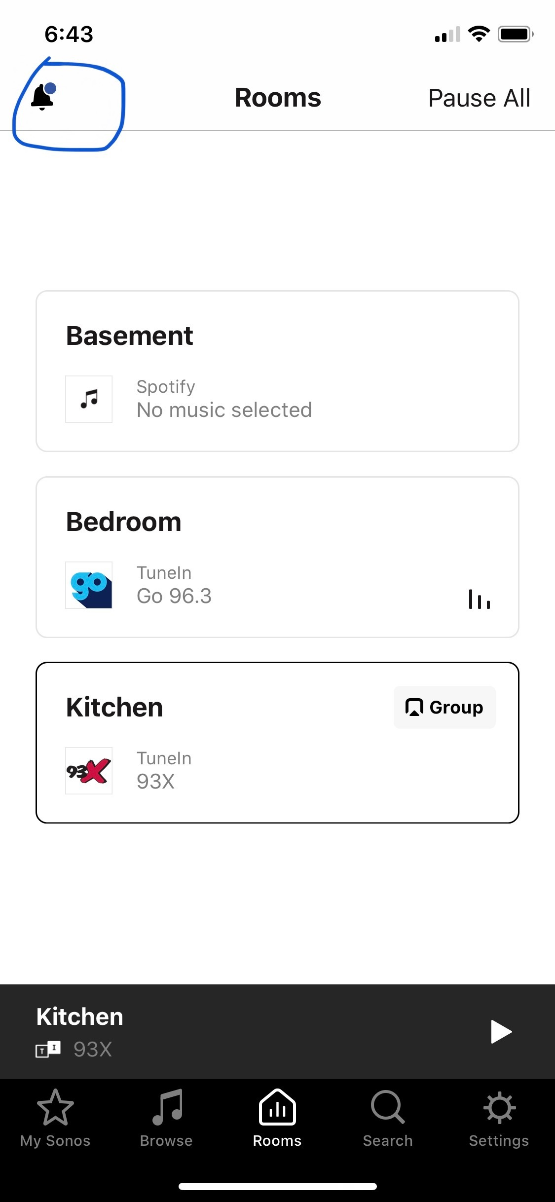 grouping sonos speakers
