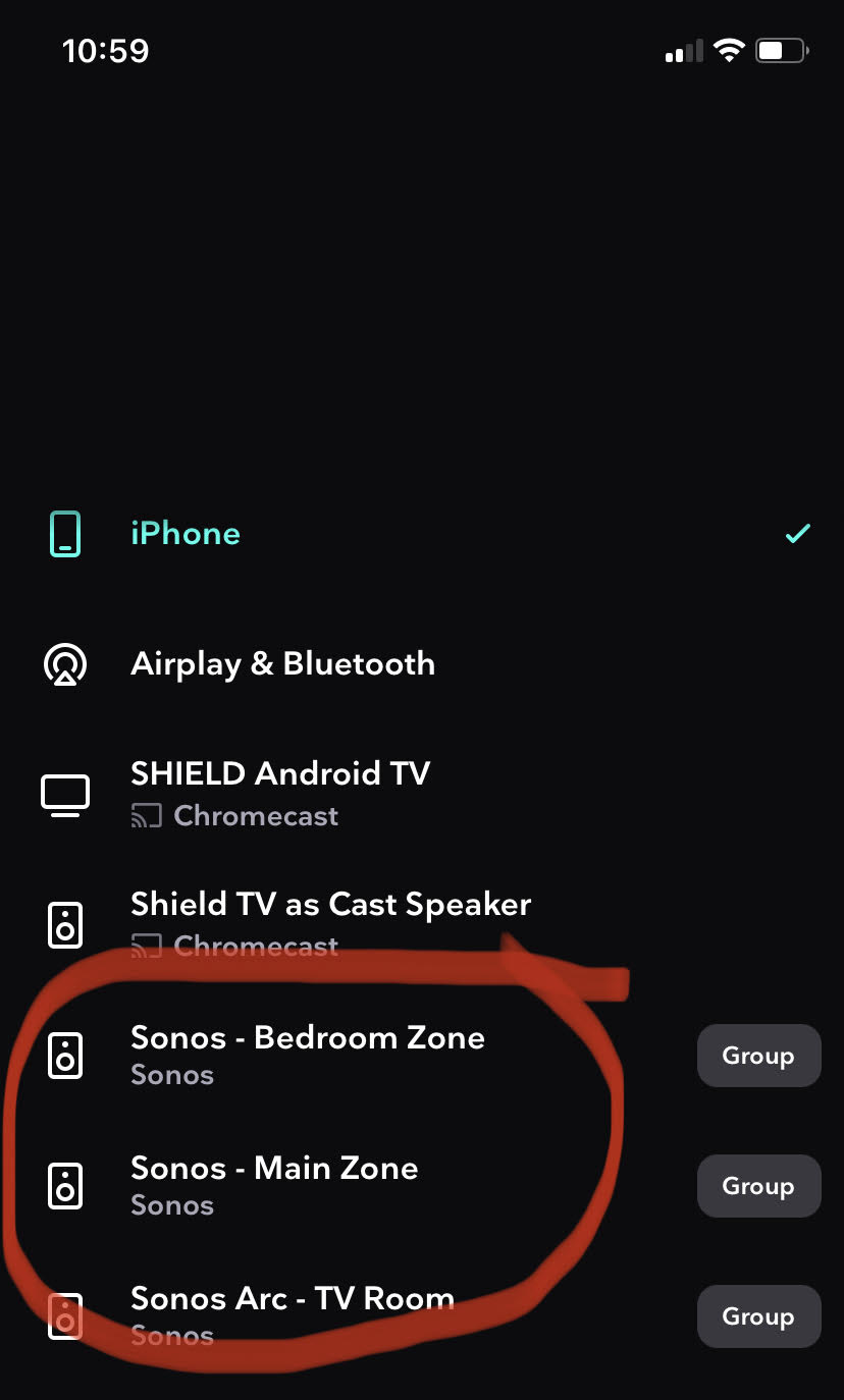 Connect sonos hot sale to chromecast