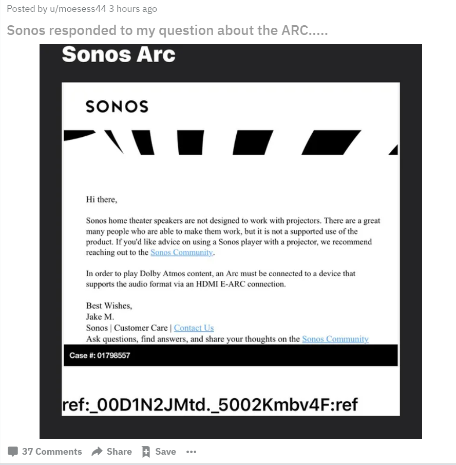 bliver nervøs mor Mod viljen Projector use with Sonos Home Theater Speakers | Sonos Community