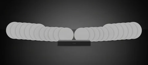 Hier is de Amp Multi: 8 kanalen, 125W per kanaal en efficiënte GaN-technologie