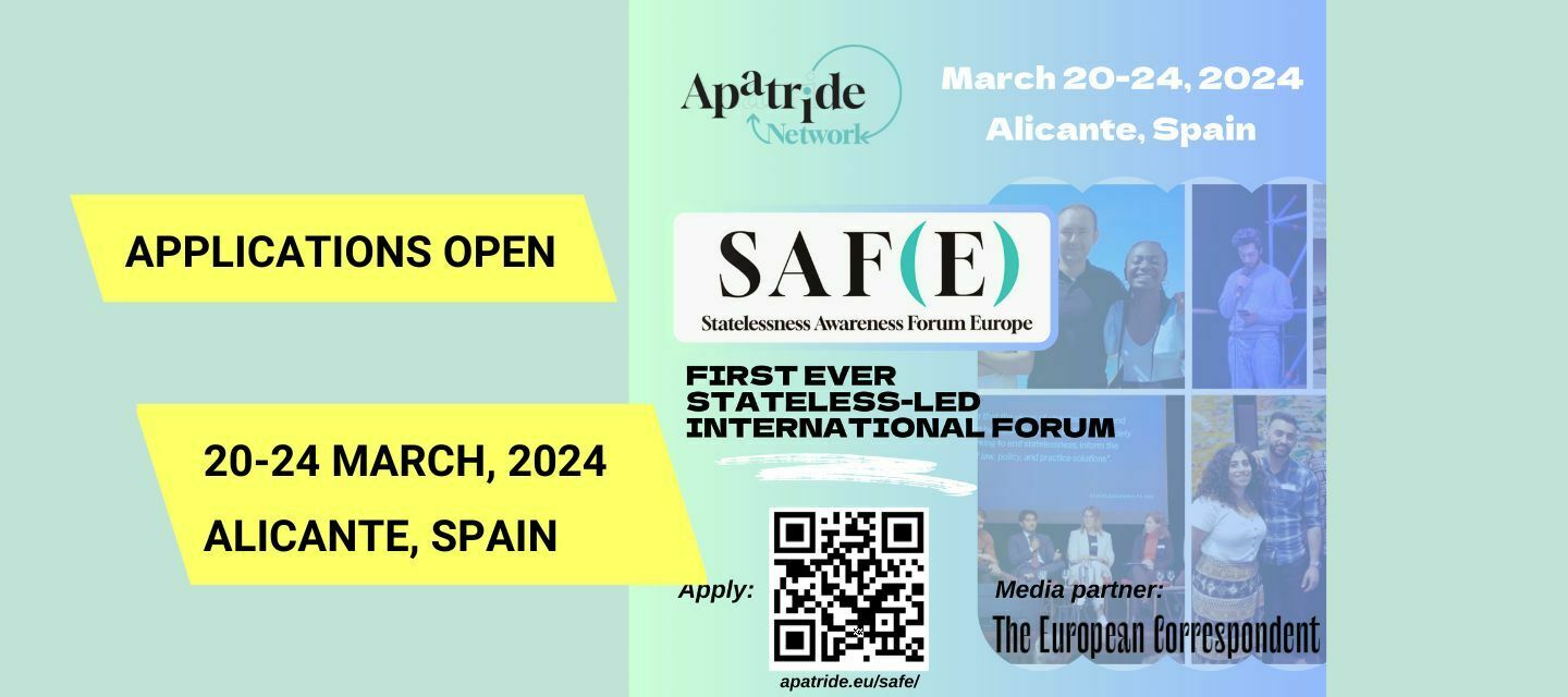 Statelessness Awareness Forum - SAF(E) - Applications open!