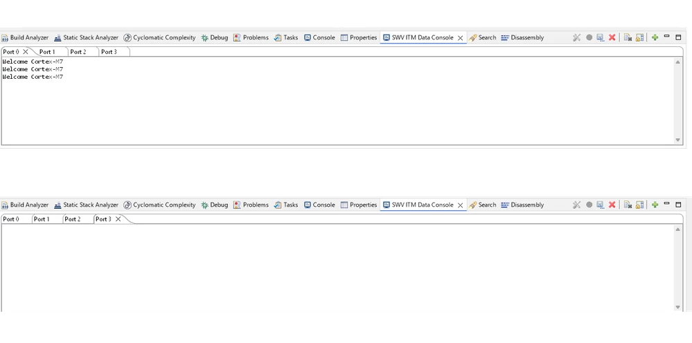ITM Data Console Port0 and Port3