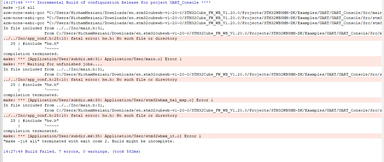 STM32WPAN library not being imported from .ioc config | Community