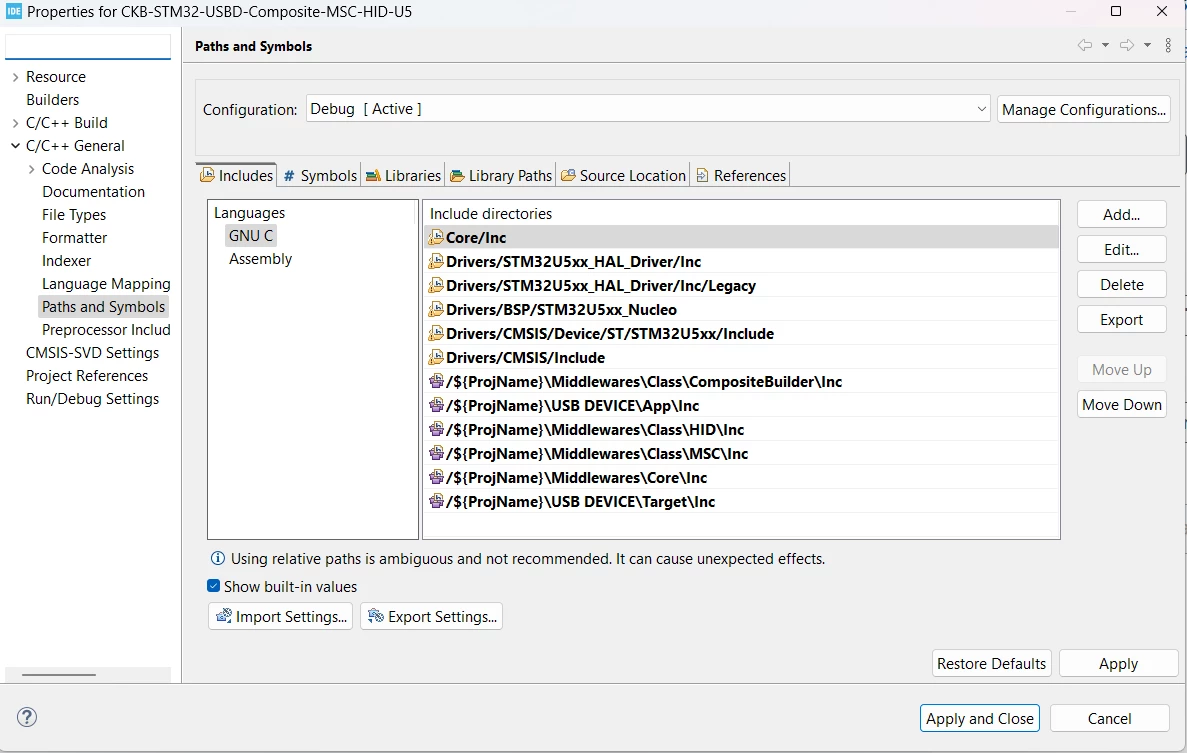 Build configuration