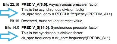 p4. RM0351 RTC_PRER register equations.PNG