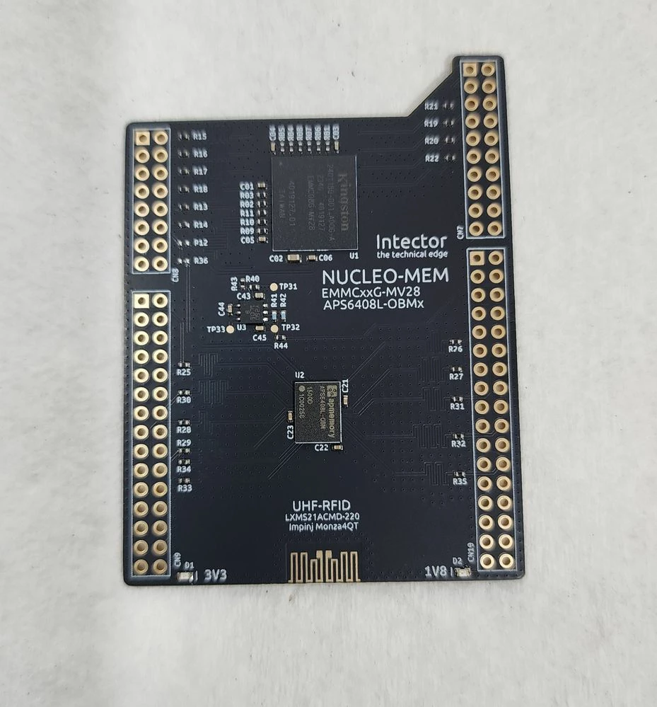 NUCLEO-EXT with eMMC + OctoSPI PSRAM after reflow