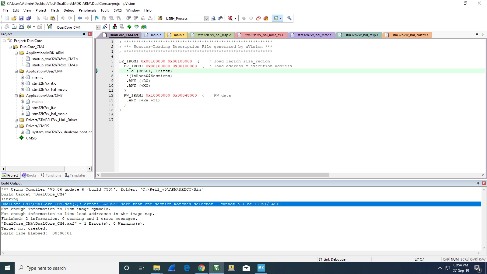 How to program and debug STM32H745 DUAL CORE ? | Community