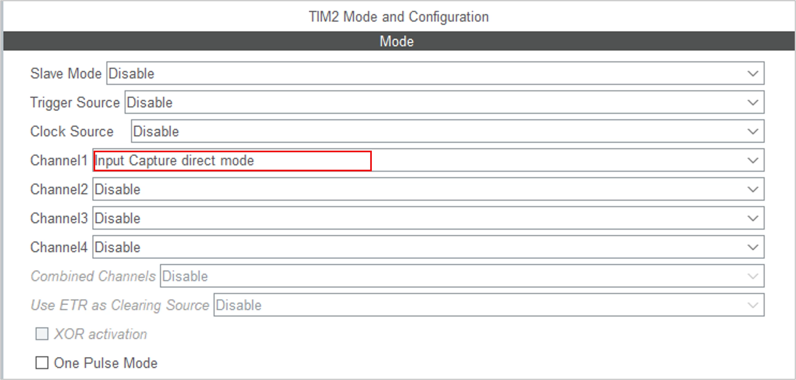 Choose input capture mode