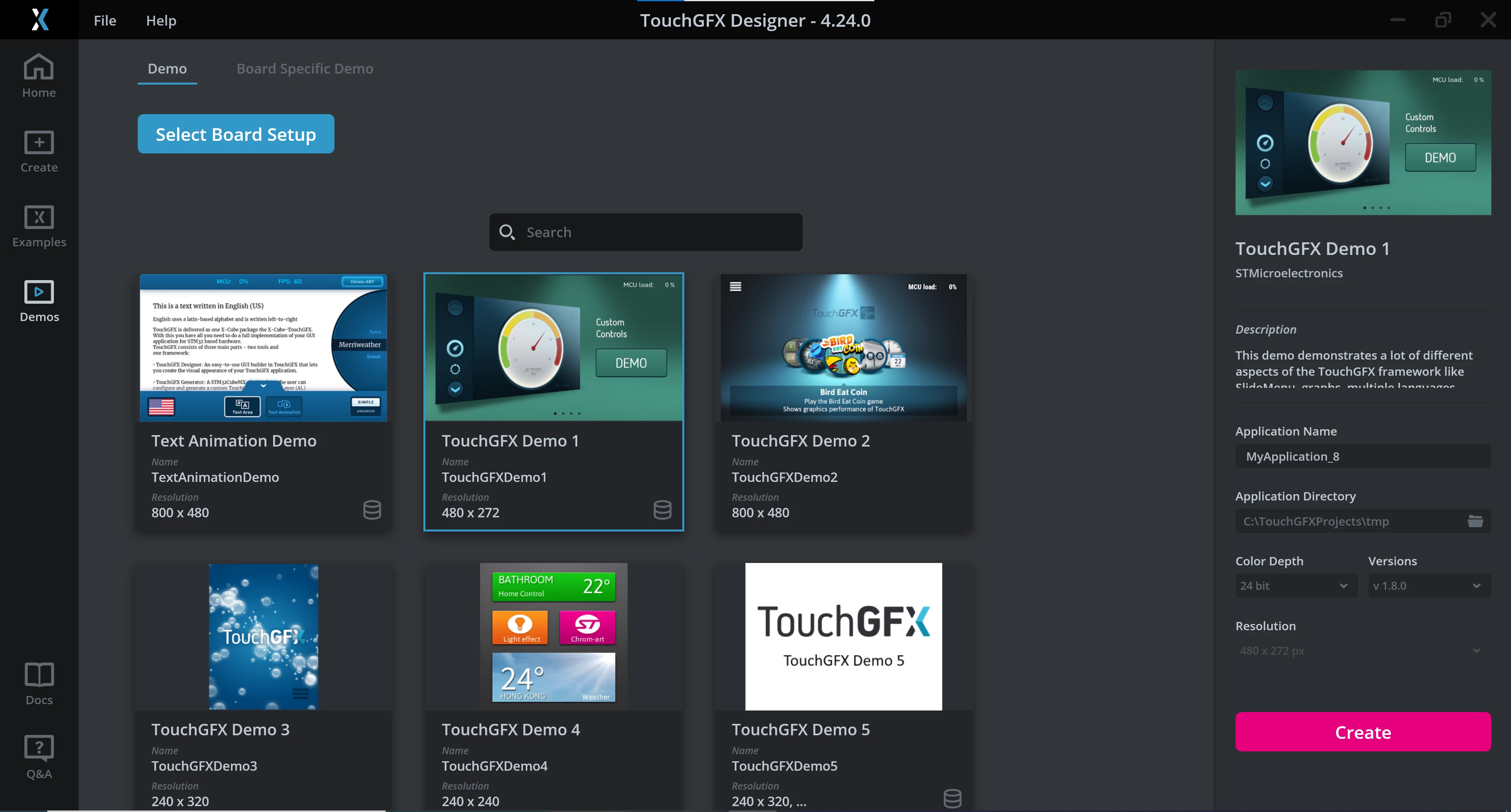 TouchGFX Demo 1