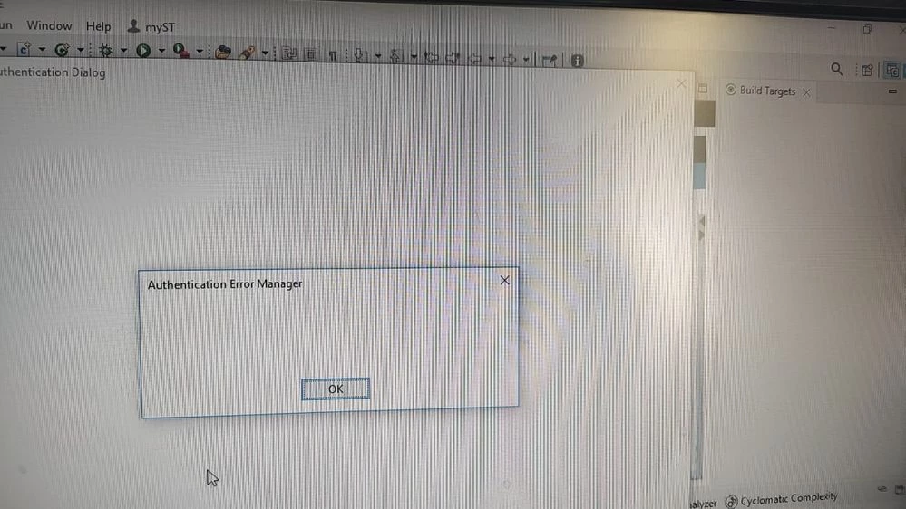 myST login error