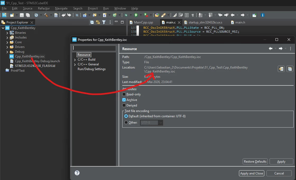 ioc-File in product tree and storage location