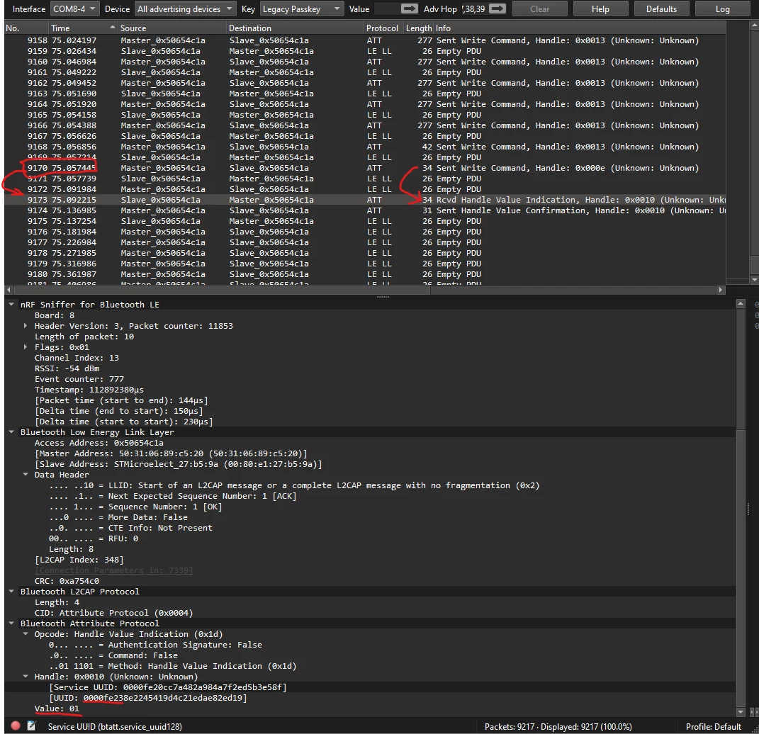 The OTA will respond with the notify and perform the reboot using the new application firmware.