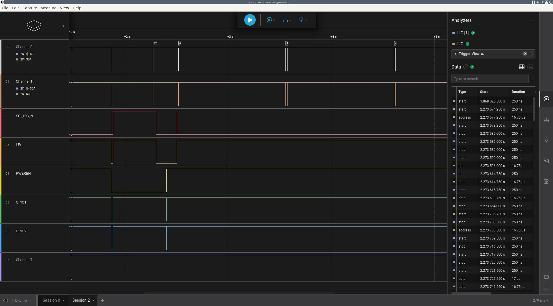 Startup sequence and signal sent to VL53L8A