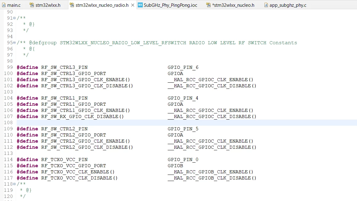 How to run the SubGHz_Phy_PingPong example on a custom board. | Community