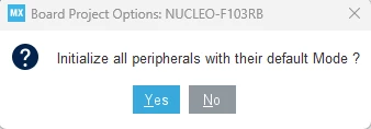 Figure 3. Click yes to initialize the peripherals