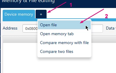 Figure 21 – File download on STM32 Cube Prog