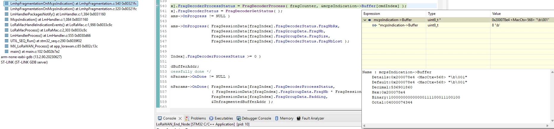 End Device HardFault after switching to ClassC | Community