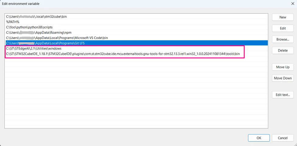 Step-by-step instructions to set the environment variables