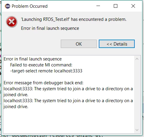 STM32F7 - Error in final launch sequence | Community