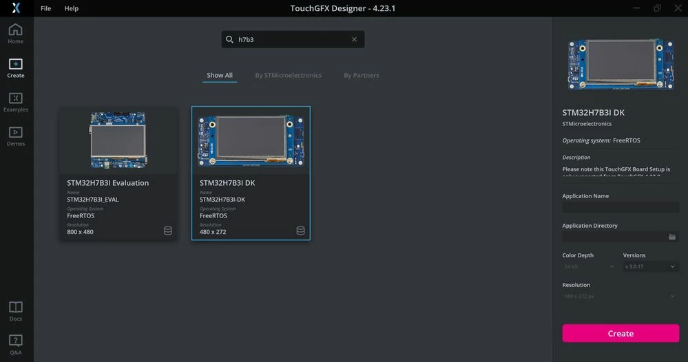 STM32H7B3I-DK Board Setup