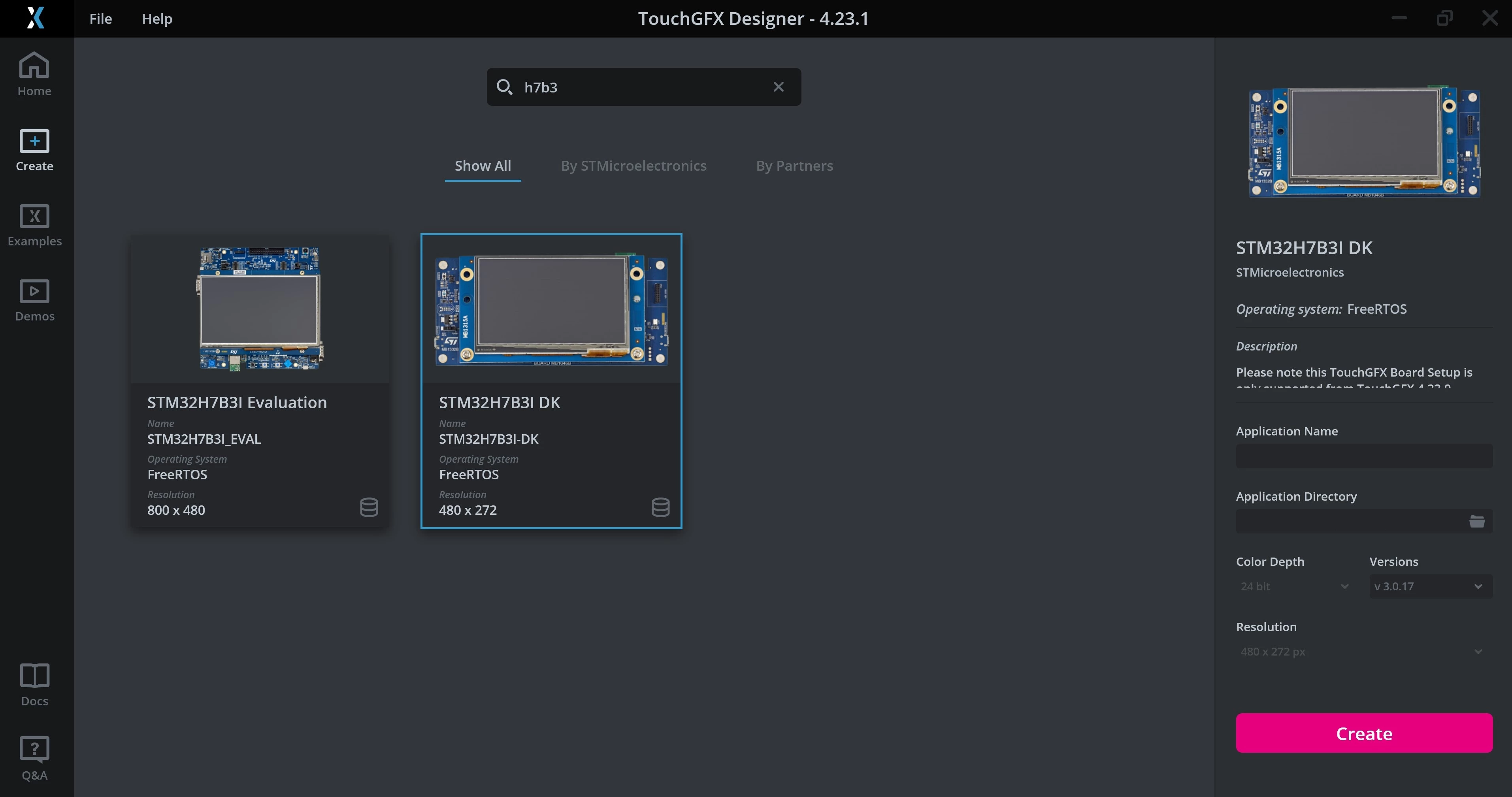 STM32H7B3I-DK Board Setup
