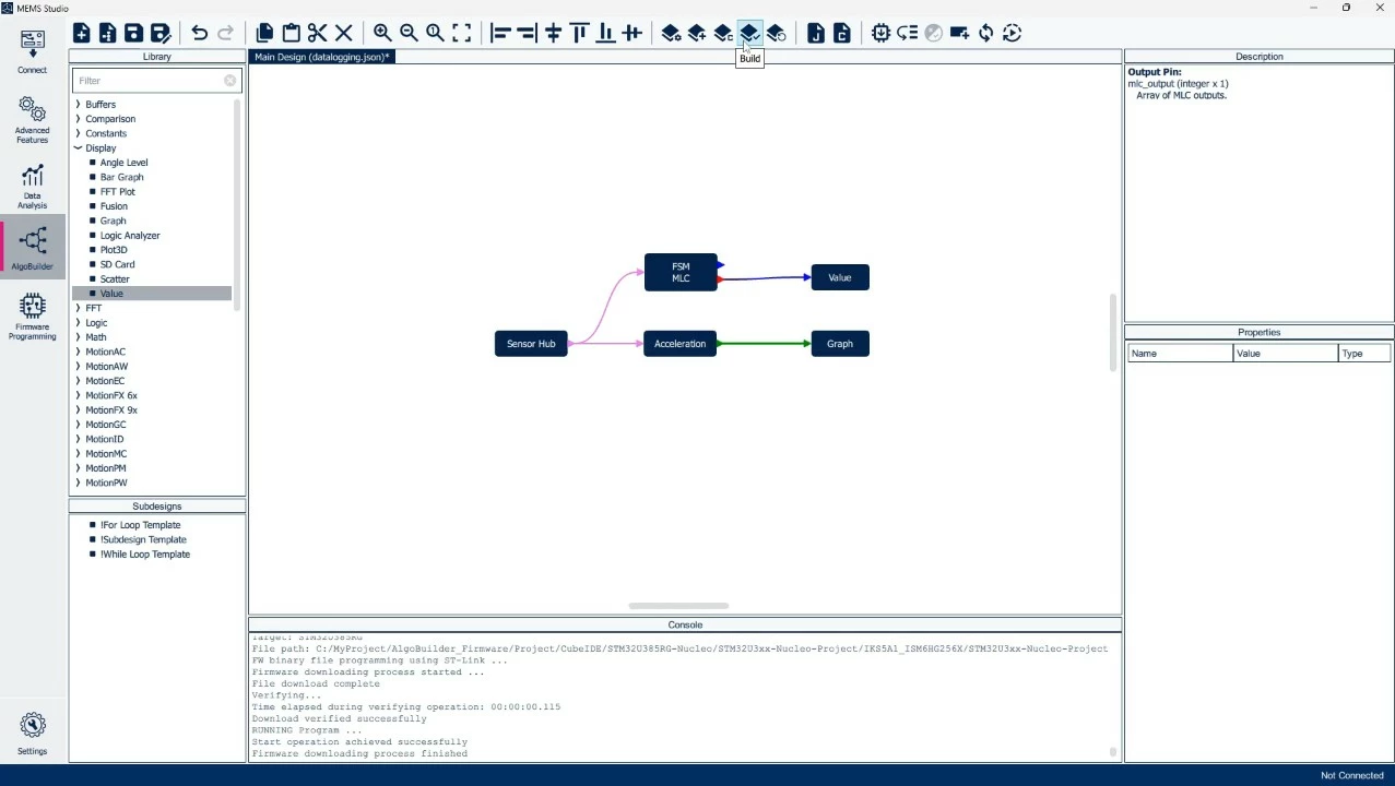 Figure 15: AlgoBuilder - Adding Value block